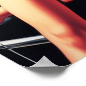 Poster Voiture Vintage Classic Pin Up (Coin)