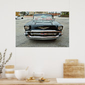 Poster Voiture vintage classique Black Bel Air (Cuisine)
