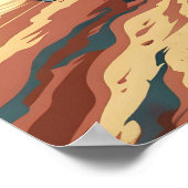 Poster Voiture Vintage du désert du Texas (Coin)