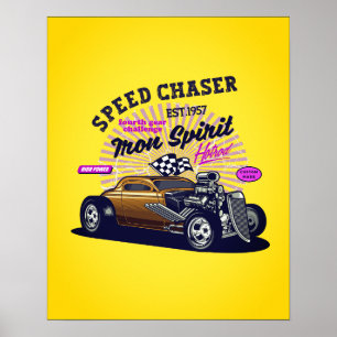 Poster Voiture vintage Speed Chaser