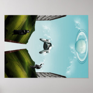 Poster voiture volante