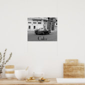 Poster Voitures américaines à La Havane Cuba (Cuisine)