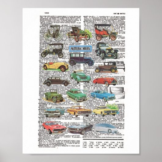 Poster Voitures Classiques (Devant)