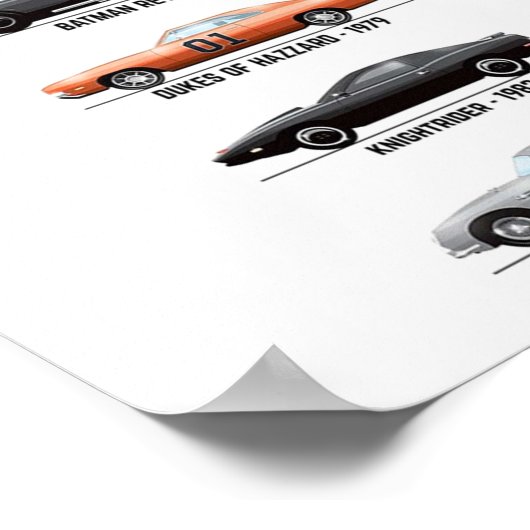 Poster Voitures de cinéma classiques (Coin)