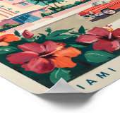 Poster Voitures de la côte de Floride Illustration Art de (Coin)