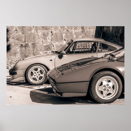 Poster Voitures de luxe photo vintage (Devant)