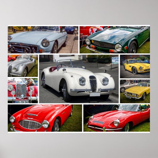 Poster Voitures de sport britanniques classiques (Devant)