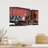 Poster Voitures De Train Couplées (Cuisine)