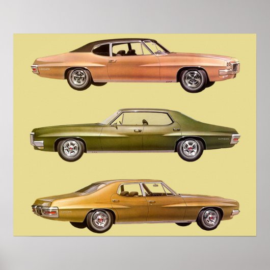 Poster Voitures de trois muscles en 1970 (Devant)