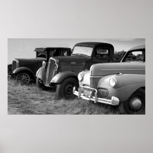 Poster Voitures et camions vintage (Devant)