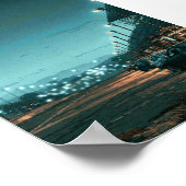 Poster Voitures JDM Rétro en Pixel Art Garées Sous des Lu (Coin)