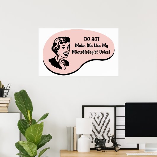 Poster Voix de microbiologiste (Bureau à domicile)