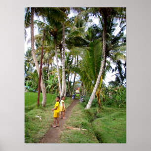 Poster vol (18 x 24 inch) kinderen Ubud Bali