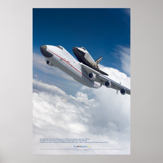 Poster Vol An-225 Mriya et Navette spatiale Bourane (Devant)