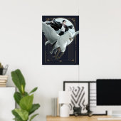 Poster Vol Anime HARRY POTTER™ avec Buckbeak (Bureau à domicile)