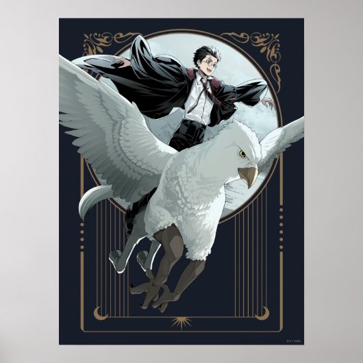Poster Vol Anime HARRY POTTER™ avec Buckbeak (Devant)