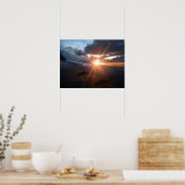 Poster Vol Au Coucher Du Soleil (Cuisine)