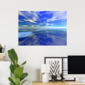 Poster Vol au-dessus de l'eau (Bureau à domicile)