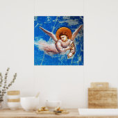 POSTER VOL D'ANGE DE NOËL DANS LE CIEL BLEU (Cuisine)