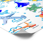 Poster Vol d'aviation amusant (Coin)