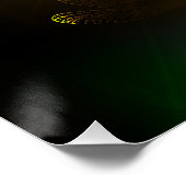 Poster Vol de libellule verte lumineuse (Coin)