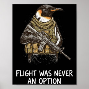 Poster Vol de manchot tactique drôle était une option