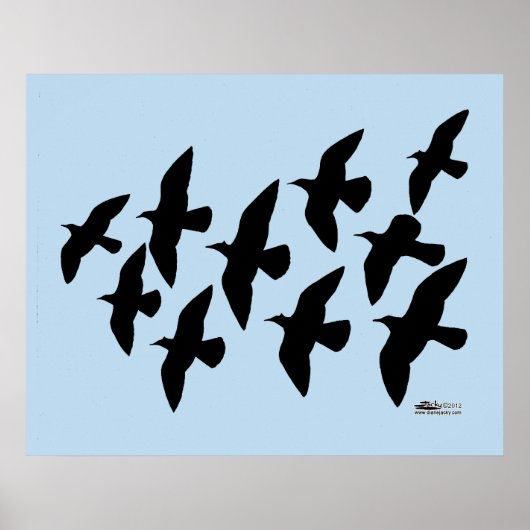 Poster Vol de pigeons (Devant)