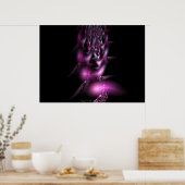 Poster Vol de plume en rose par Kitty Ann (Cuisine)