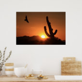 Poster Vol du coucher du soleil (Cuisine)