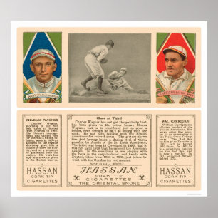 Poster Vol du troisième base-ball 1912 de Red Sox