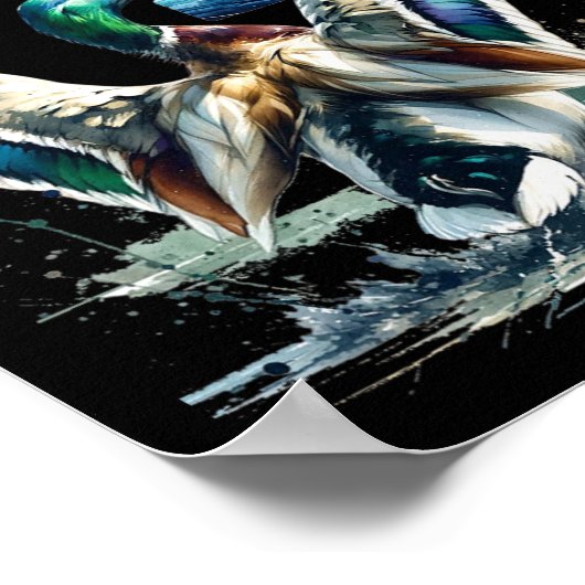 Poster Vol en 1 Chasse au canard 1er anniversaire fête 1  (Coin)