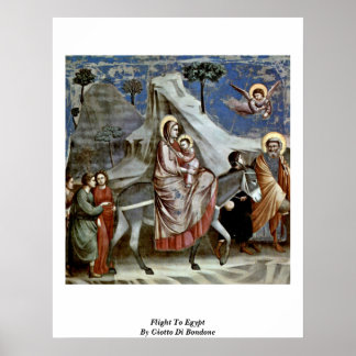 Poster Vol En Egypte Par Giotto Di Bondone