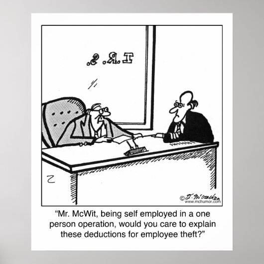 Poster Vol indépendant et vol d'employés (Devant)