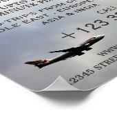 Poster Vol moderne, publicité aérienne (Coin)