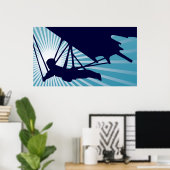 Poster vol plané en hauteur (Bureau à domicile)