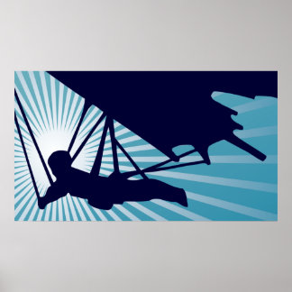 Poster vol plané en hauteur