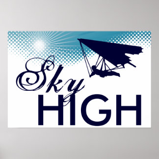 Poster vol plané en hauteur
