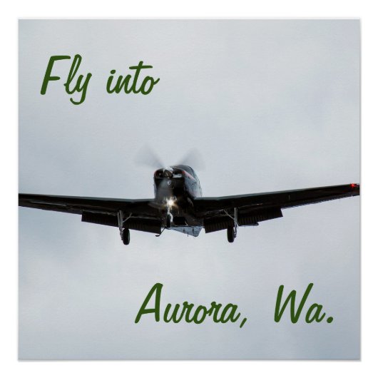 Poster Vol vers Aurora, Washington (Devant)