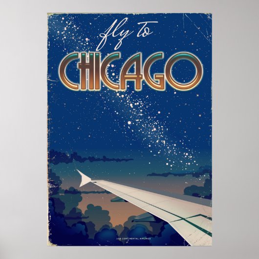 Poster Vol vers Chicago (Devant)