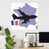 Poster Vol vers la France (Bureau à domicile)