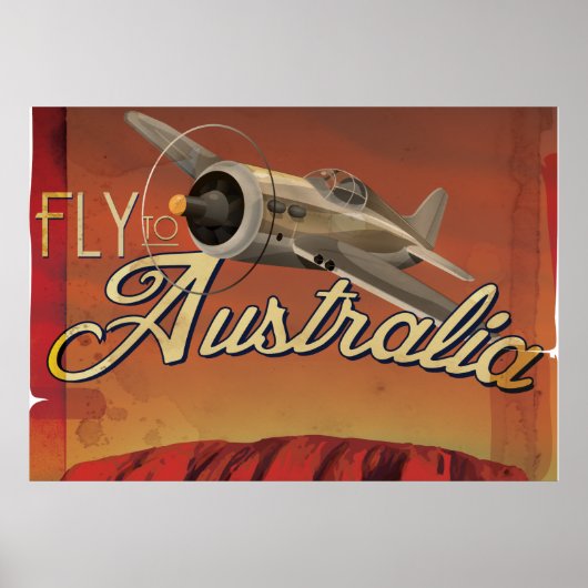Poster Vol vers l'Australie (Devant)