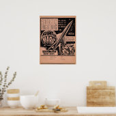 Poster Vol vintage d'affiches de films hollywoodiens vers (Cuisine)