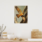 Poster Vol vintage du Faucon Merlin (Cuisine)