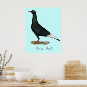 Poster Vol vol Pigeon noir (Cuisine)