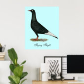 Poster Vol vol Pigeon noir (Bureau à domicile)