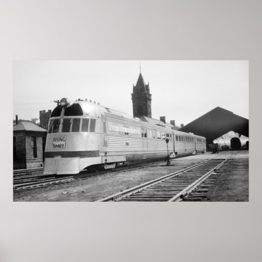 Poster Vol Yankee à Portland, station Union ME 1937 (Devant)