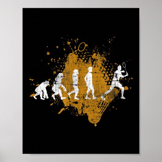 Poster Volant de badminton Badminton Player Evolution (Devant)