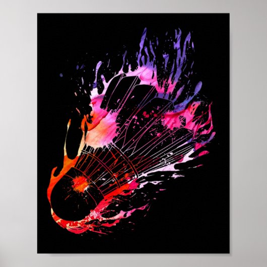 Poster Volant de badminton coloré (Devant)