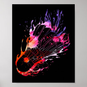 Poster Volant de badminton coloré