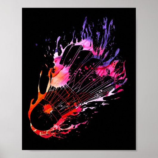 Poster Volant de badminton coloré (Devant)